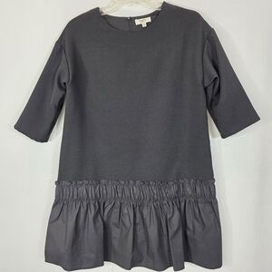 Hayden Los Angeles Black Drop Waist Ruffle Hem Mini Dress - Size S